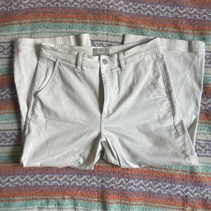 Everlane The Wide Leg Crop Pant in White Bone Size 14 32 L XL EUC